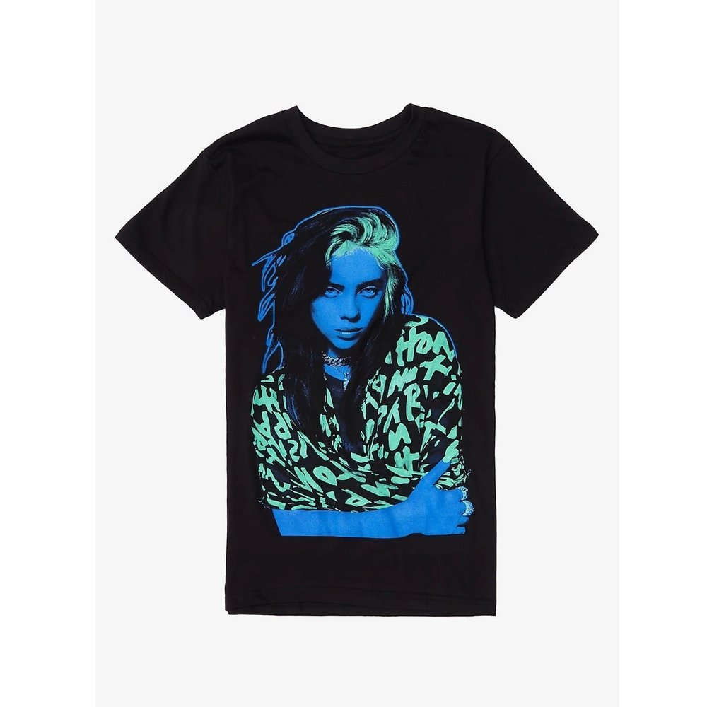 Billie Eilish Neon Portrait Girls Classic T Shirt
